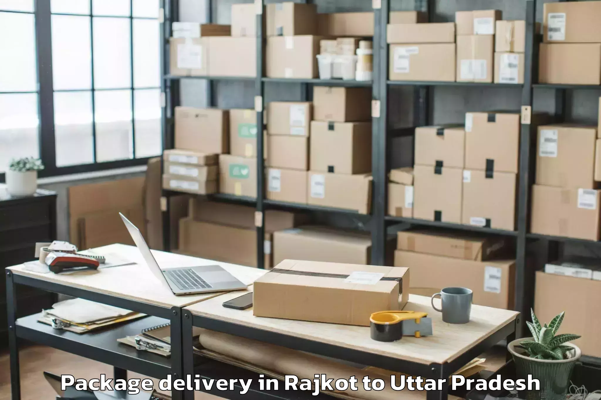 Hassle-Free Rajkot to Bangarmau Package Delivery